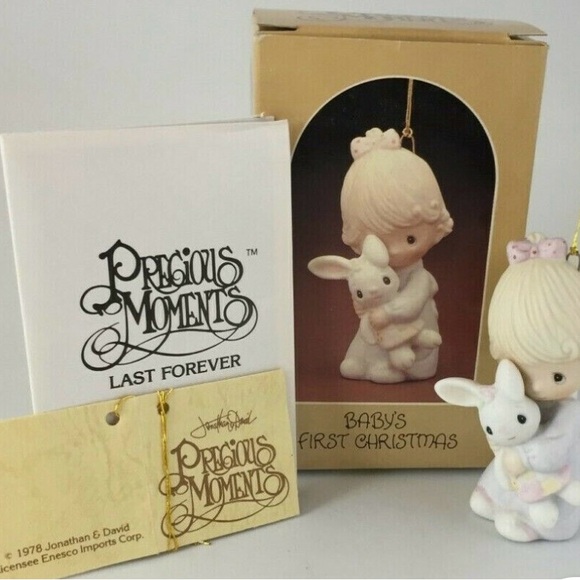 Precious Moments set of 8 Christmas ornaments. - Picture 6 of 9